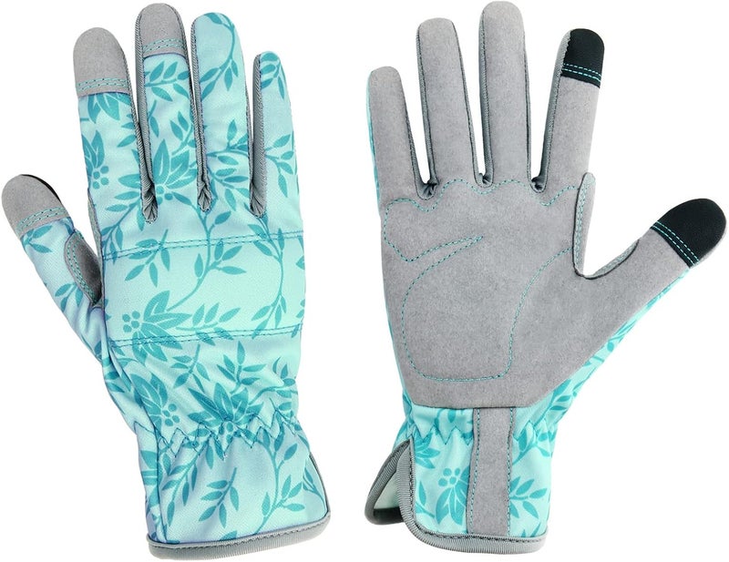 KLDOLLAR Gardening Gloves for Women Thorn Proof Garden Gloves, Leather Womens Garden Gloves Puncture Resistant, Touch Screen Working Gloves for Digging,Weeding,Planting Small - Image 1